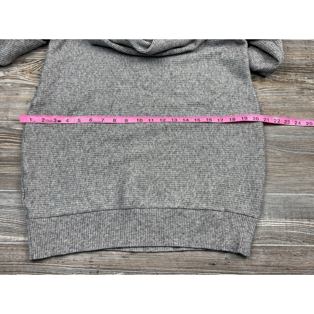 Seraphine Maternity Sweater Grey Knit Cowl Neck MED Soft‎ Cozy Warm Winter Chic - Picture 11 of 14